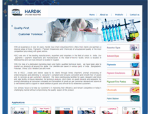 Tablet Screenshot of hardikdyechem.com